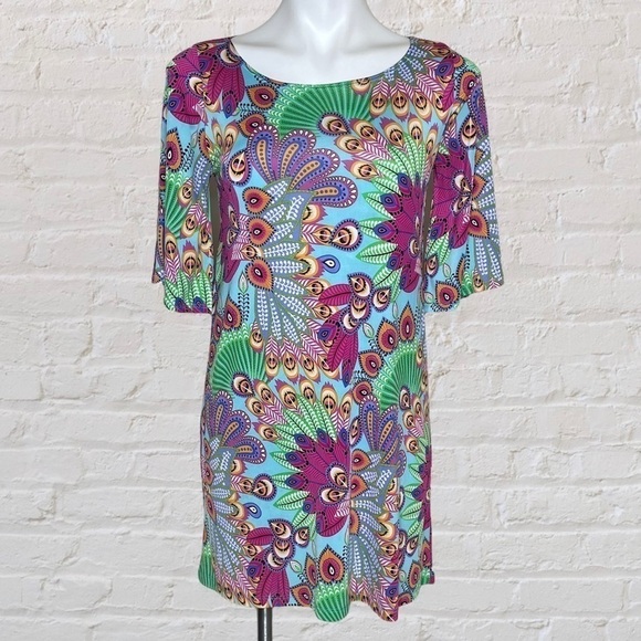 Newbury Kustom colorful shift dress, medium - Picture 2 of 7